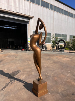 Bronzeskulptur Tänzerin, abstrahiert, Höhe 190 cm, Ansicht 2