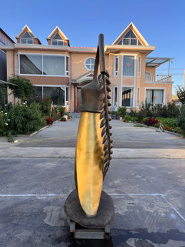Bronzeskulptur Kowhai-Blüte, Höhe 160 cm, Ansicht 3