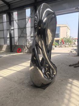 Edelstahlskulptur fließende Bänder, Höhe 300 cm, Ansicht 5