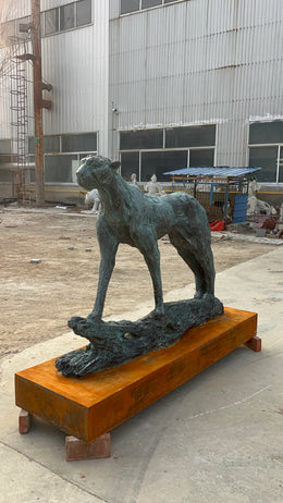 Bronzeskulptur Gepard im Lauf, Länge 150 cm, Ansicht 4