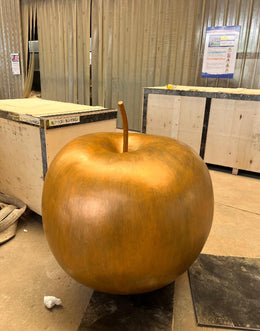 Bronzeskulptur goldener Apfel, Höhe 105 cm, Ansicht 2