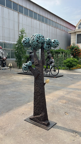 Bronzeskulptur Fruchtbaum, durchbrochen, Höhe 180 cm, Ansicht 3