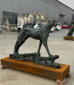 Bronzeskulptur Gepard im Lauf, Länge 150 cm, Ansicht 1
