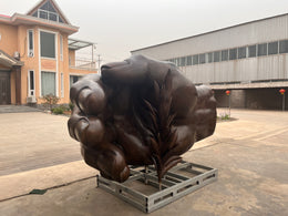 Bronzeskulptur Hände mit Setzling, Länge 300 cm, Ansicht 4