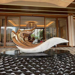 Edelstahlskulptur Blütenband, Ansicht 3