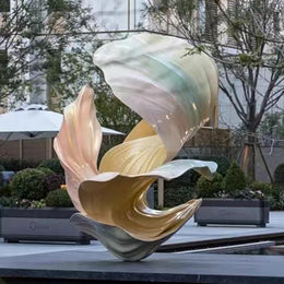 Edelstahlskulptur Orchidee, Ansicht 1
