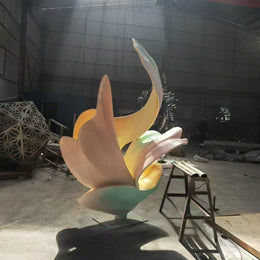 Edelstahlskulptur Orchidee, Ansicht 2