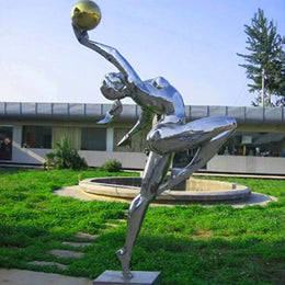 Edelstahlskulptur Tänzerin, Ansicht 2
