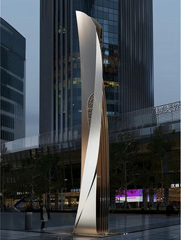 Edelstahlstele, gewölbt, Ansicht 4