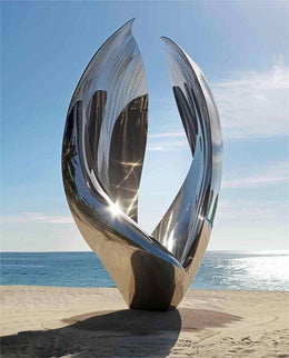 Edelstahlskulptur Bogenpaar, Ansicht 3