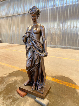 Bronzeskulptur klassische Göttin, Höhe 165 cm, Ansicht 3