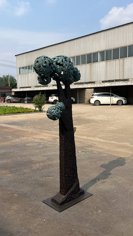 Bronzeskulptur Fruchtbaum, durchbrochen, Höhe 180 cm, Ansicht 4