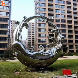 Edelstahlskulptur Wasserspritzer, Ansicht 3