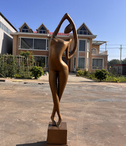 Bronzeskulptur Tänzerin, abstrahiert, Höhe 190 cm, Ansicht 1