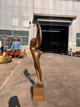 Bronzeskulptur Tänzerin, abstrahiert, Höhe 190 cm, Ansicht 4