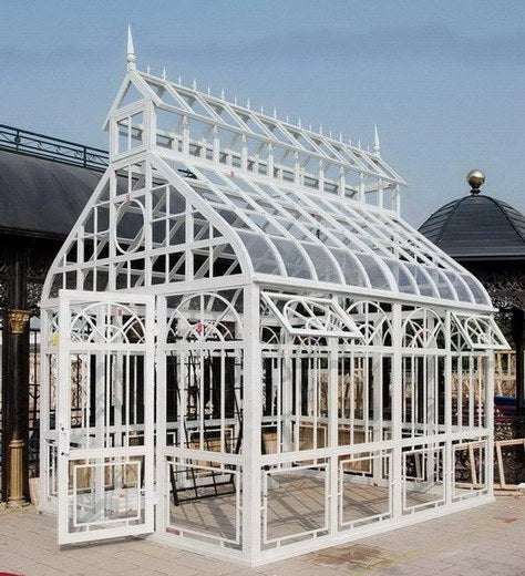 Orangerie mit Halbrunddach, weiß