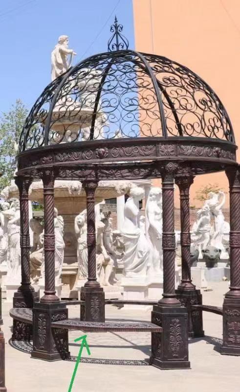 Gusseisen-Pavillon mit Kuppeldach, offen