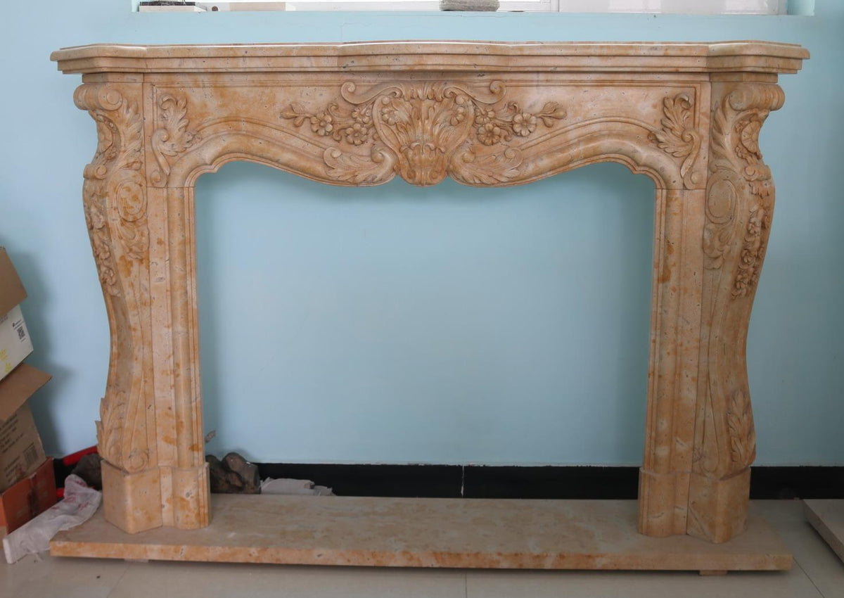 Kaminumrandung Henan Yellow, 175 x 120 cm